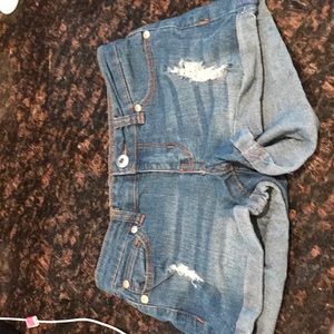 Blue jean shorts